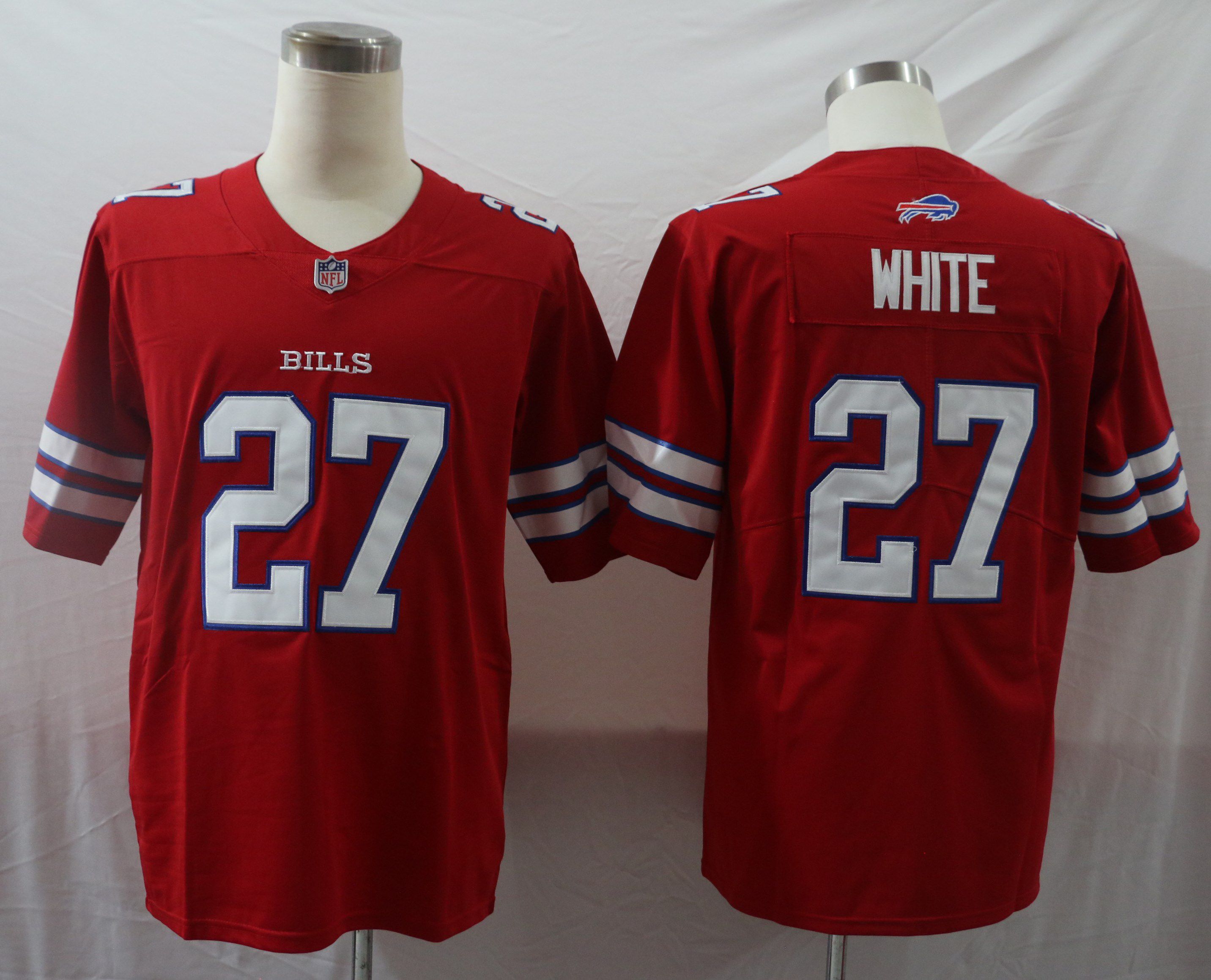 Men Buffalo Bills #27 White Red Vapor Untouchable Limited 2020 Player NFL Jersey